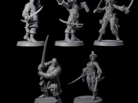 Five Confident Swashbuckling Pirates