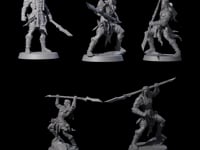 Five Muscular Elf Forest Guardians