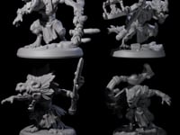 Four Wild Raging Kobolds