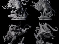 Four Primal Forest Beasts of the Green Wastes