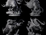Four Primal Forest Beasts of the Green Wastes