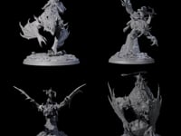 Four Kamikaze Werebat Riding Goblins