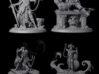 Four Chainbound Kyton Priestesses