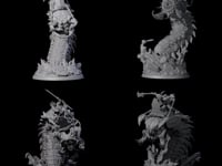 Four Bucking Purple Worm Riders