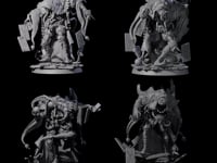 Four Deformed Mind Flayer Arcanists