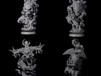 Four Decorated Flameskulls