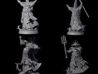 Four Worshipping Masked Clergy