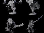 Four Attacking Triceratops Warriors