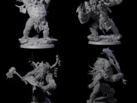 Four Furious Giant Apes