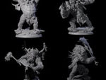 Four Furious Giant Apes