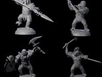 Four Striking Furry Orcs