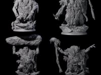 Four Decorated Tribal Ogres