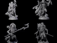 Four Owl-Like Aarakocra Sentinels