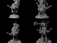 Four Attacking Goblin on Jackalopes