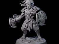 Muscular Leonin Warrior A