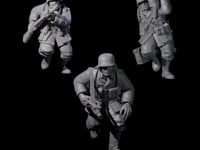 World War 2 Sprinting German Gunners