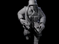 World War 2 Sprinting German Gunner Gunner