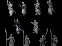 Chinese Terracotta Reaching Polearm Warriors