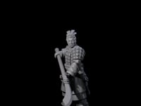 Chinese Terracotta Reaching Polearm Warrior C