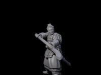 Chinese Terracotta Reaching Polearm Warrior F