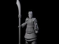 Chinese Terracotta Reaching Polearm Warrior G