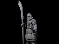Chinese Terracotta Reaching Polearm Warrior J