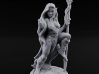 Smirking Spear Leaner Elf Tribeswoman