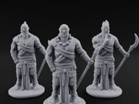 Torch Leaning Human Monks