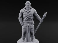 Torch Leaning Human Monk C