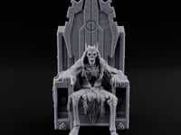 Throne Sitting Skeleton King turntable