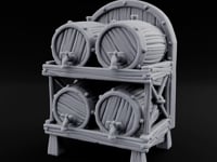 Tap-Fitted Stave-Grained Tavern Barrel Rack turntable