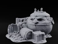 Face-Carved Candle-Topped Barrel Ruins turntable