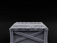 Cross-Braced Nail-Studded Wooden Storage Crate turntable