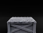 Cross-Braced Nail-Studded Wooden Storage Crate turntable
