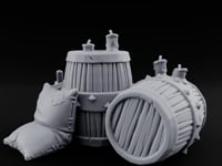 Tap-Plugged Sack-Leaning Barrel and Sack Set turntable