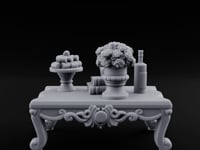 Rose-Bouquet Fruit-Laden Noble Coffee Table turntable