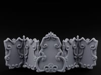 Scroll-Worked Spire-Tipped Noble Folding Screen turntable