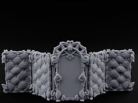 Rose-Arched Button-Tufted Noble Folding Screen turntable