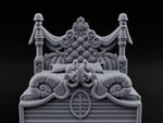 Draped-Canopy Fleur-Carved Noble Grand Bed turntable