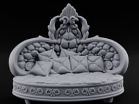 Pillow-Heaped Fleur-Crowned Noble Round Sofa turntable