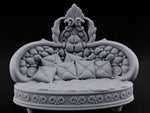 Pillow-Heaped Fleur-Crowned Noble Round Sofa turntable