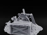 Straw-Spilled Wicker-Woven Pig Pen Crate Scene turntable