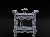 Fruit-Laden Scroll-Handled Noble Service Cart turntable