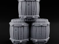 Rivet-Studded Split-Grain Stacked Storage Barrels turntable