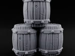 Rivet-Studded Split-Grain Stacked Storage Barrels turntable