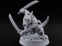Twin Blade Slashing Kobold Assassin A turntable