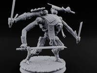 Multi Armed Slashing Automaton Warrior A turntable