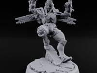 Gun Toting Leaping Warforged Trooper D turntable