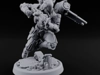 Gun Toting Leaping Warforged Trooper H turntable