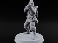 Weird War Gas Masked Gunning Japanese Trooper B turntable